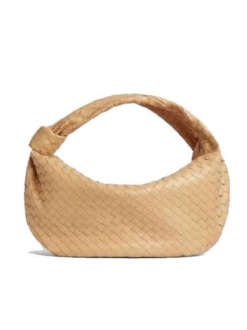 Jodi Knot Intrecciato Leather Tote Bag Beige - BOTTEGA VENETA - BALAAN 1