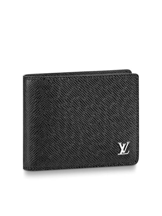 Multiple Taiga Leather Half Wallet Black - LOUIS VUITTON - BALAAN 2