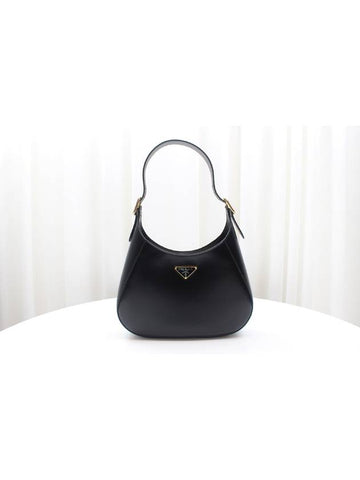 Cleo medium leather shoulder bag black 1BC179 - PRADA - BALAAN 1