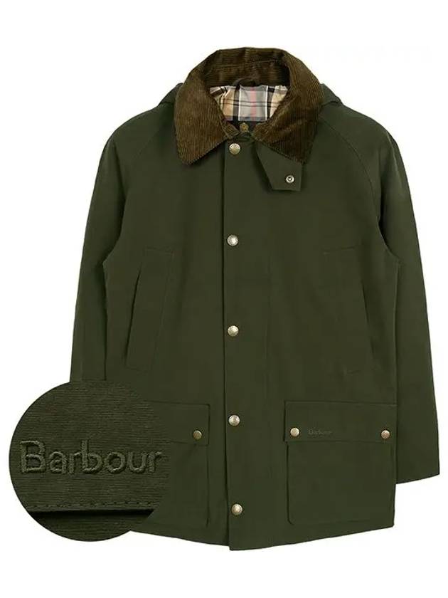 Waterproof Ashby Hooded Jacket Green - BARBOUR - BALAAN 5