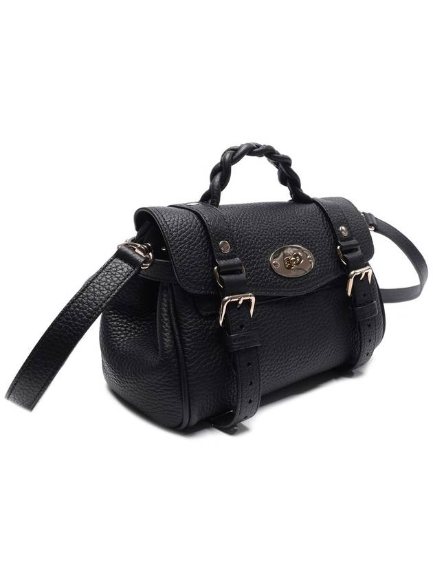 Alexa Heavy Grain Mini Tote Bag Black - MULBERRY - BALAAN 4