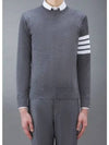 4 Bar Armband Classic Merino Wool Knit Top Dark Grey - THOM BROWNE - BALAAN 2