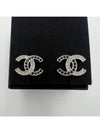 CC logo half earrings black cubic AB8981 - CHANEL - BALAAN 6