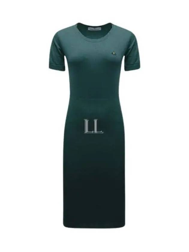 Women's ORB Knit Blend Short Dress Emerald Green - VIVIENNE WESTWOOD - BALAAN 2