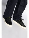 S0101 Logo Lace-Up Leather Low Top Sneakers Black - STONE ISLAND - BALAAN 8