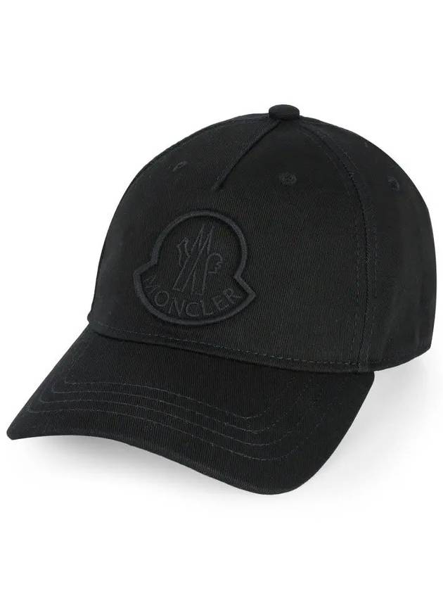 Kids Big Waffen Patch Ball Cap Black 3B00010 0U331 999 - MONCLER - BALAAN 1