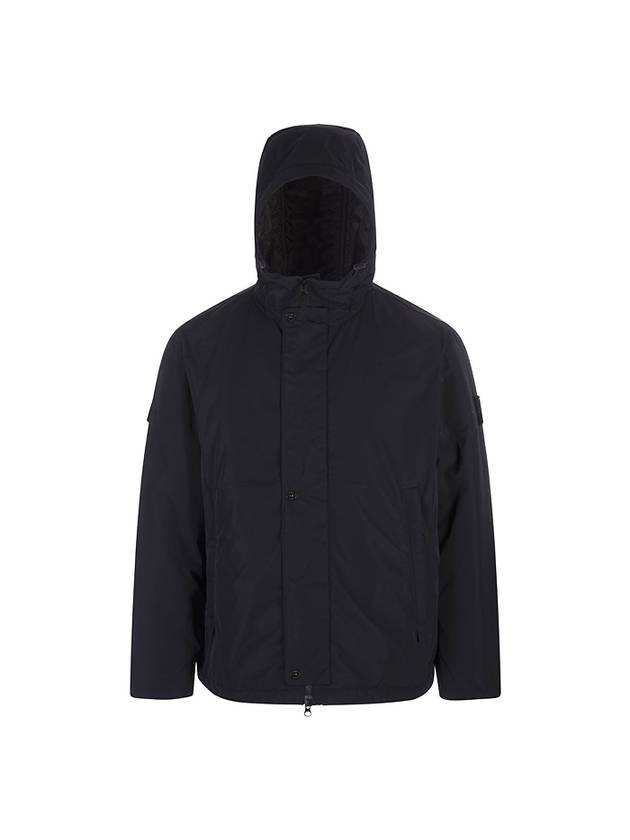 Techno Fabric Hooded Jacket Navy - STONE ISLAND - BALAAN 2