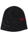 BBD Embroth Logo Piercing Beanie Charcoal - BLACKBLOND - BALAAN 1