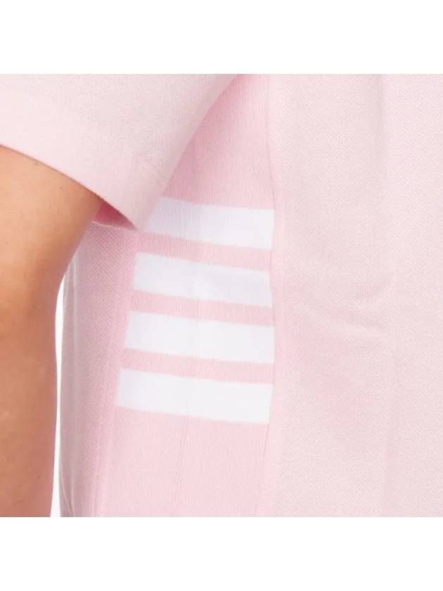 Men s side diagonal striped short sleeve t shirt light pink - THOM BROWNE - BALAAN 7