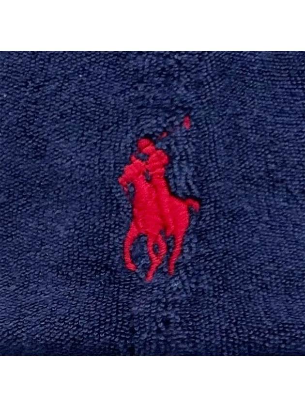 Pony Logo Cotton Terry Ball Cap Navy - POLO RALPH LAUREN - BALAAN 4