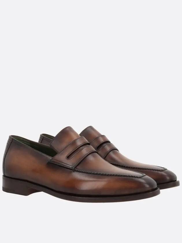 Leather Penny Loafer Brown - BERLUTI - BALAAN 3