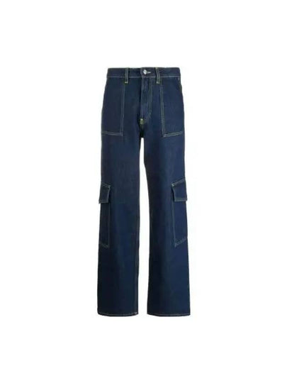 Rinse Angi Cargo Wide Jeans Navy - GANNI - BALAAN 2