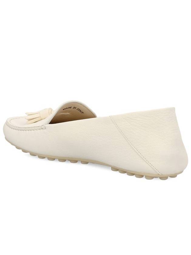 Women's Dot Sole Deerskin Loafers White - LORO PIANA - BALAAN 4