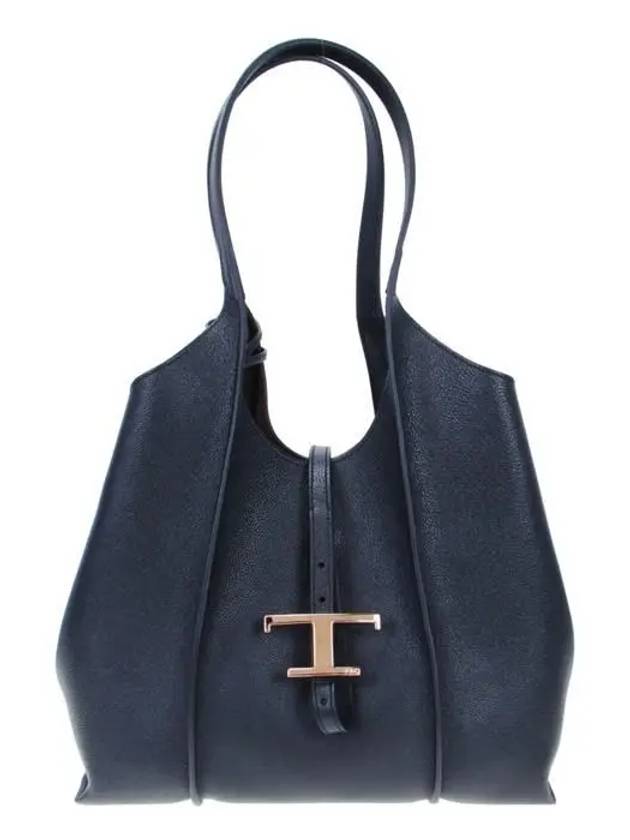 Logo T Timeless Leather Tote Bag Black - TOD'S - BALAAN 2