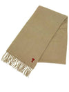 Small Heart Logo Wool Scarf Beige - AMI - BALAAN 2