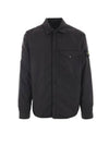 Logo Patch Zip Up Jacket Black - STONE ISLAND - BALAAN 1