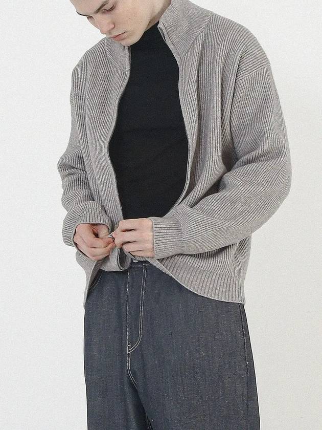 Modal Knit Zip Up Cardigan Grey - CHANCE'S NOI - BALAAN 5