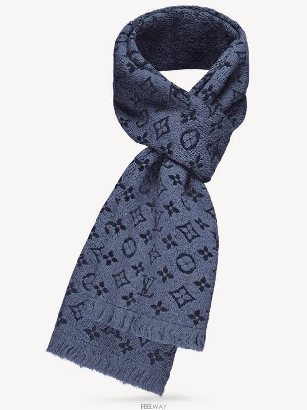 Monogram Classic Scarf Navy - LOUIS VUITTON - BALAAN 3