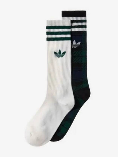 Tartan Crew Socks 2 Pack Set - ADIDAS - BALAAN 2