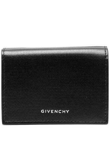 4G Classic Leather Half Wallet Black - GIVENCHY - BALAAN 1