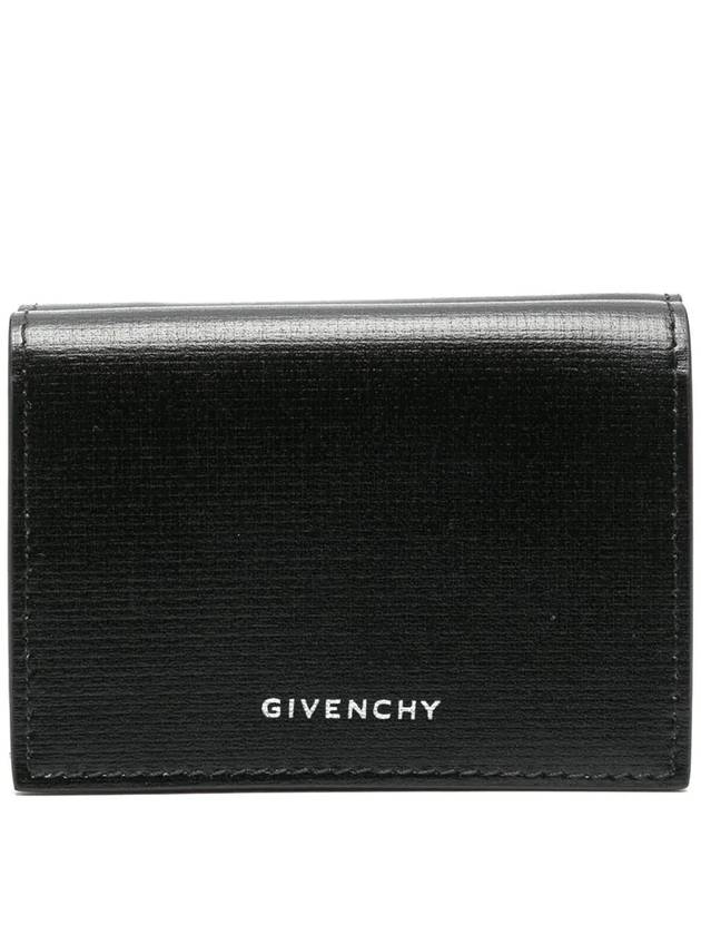 4G Classic Leather Half Wallet Black - GIVENCHY - BALAAN 1