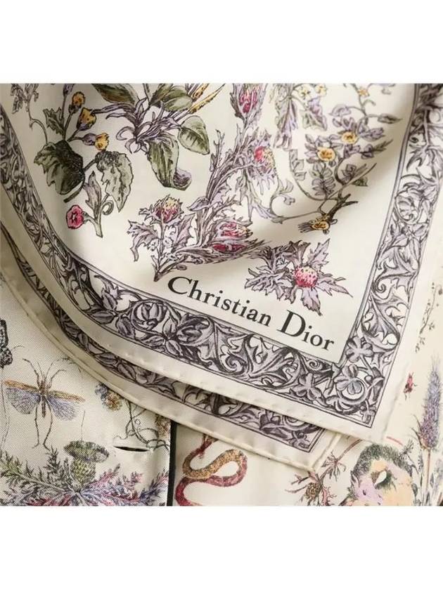 Millefiori Unicorn 90 Square Scarf White - DIOR - BALAAN 4