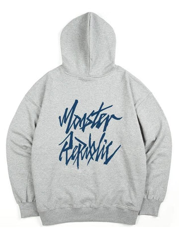 Movement Logo Indigo Blue Hoodie Gray - MONSTER REPUBLIC - BALAAN 1