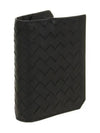 Intrecciato Piccolo Flap Half Wallet Black - BOTTEGA VENETA - BALAAN 3