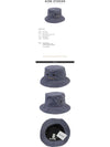 Check Cotton Bucket Hat Navy - ACNE STUDIOS - BALAAN 3