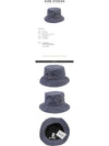 Check Bucket Hat C40149 CNL NAVYPALE GREEN ANA037ny - ACNE STUDIOS - BALAAN.