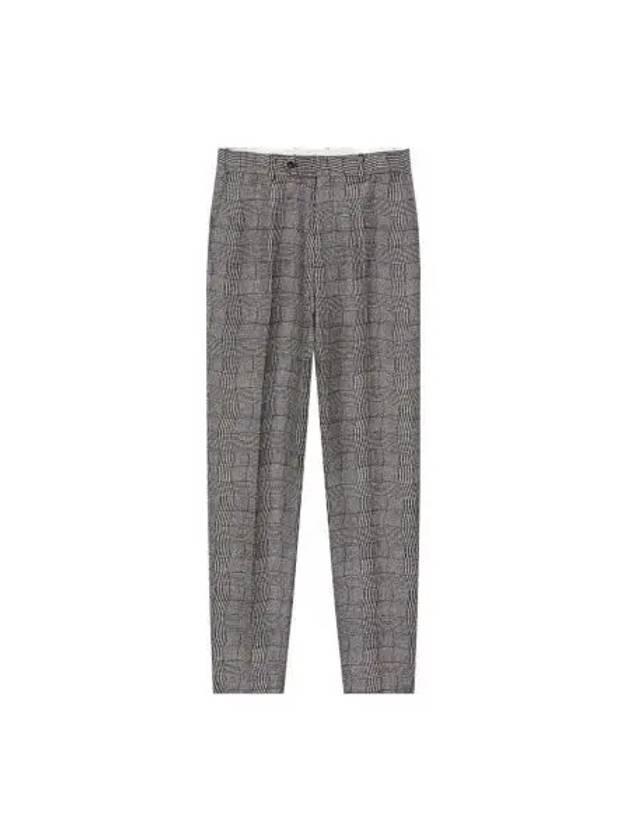 Wavy Check Suit Slacks Grey - KENZO - BALAAN 2