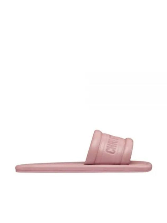 Every-D Embossed Lambskin Slippers Pink - DIOR - BALAAN 1