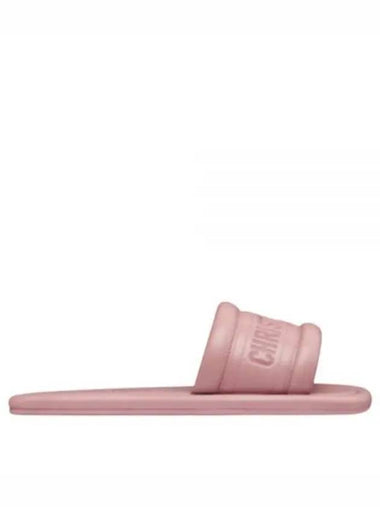 Every-D Embossed Lambskin Slippers Pink - DIOR - BALAAN 1