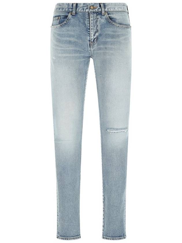 Men's Santa Monica Denim Skinny Jeans Blue - SAINT LAURENT - BALAAN 2