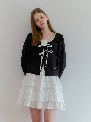 SHIRRING BANDING MINI SKIRT_IVORY - ANOETIC - BALAAN 1