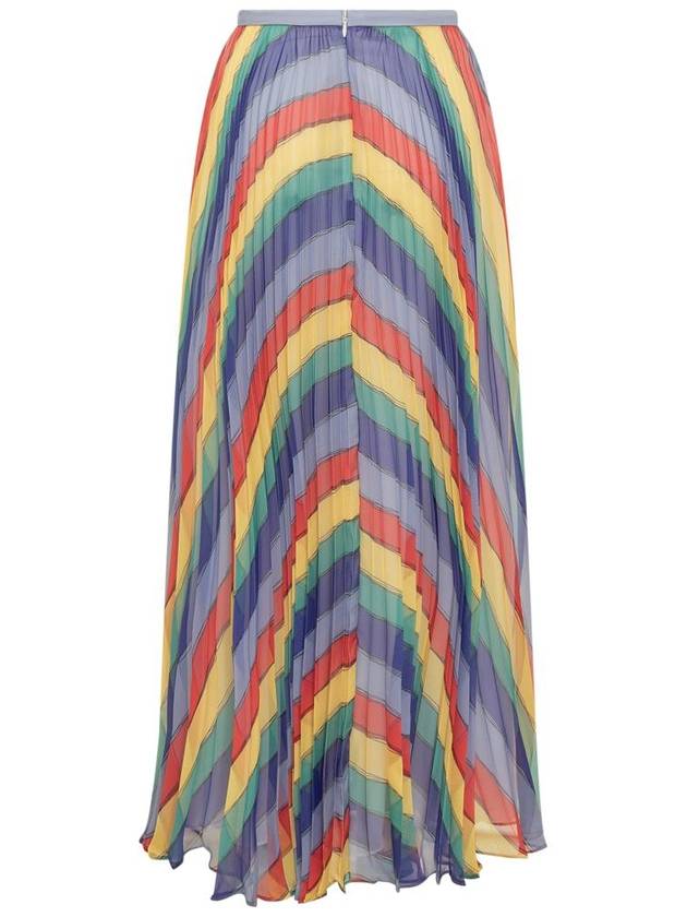 Wave Print Pleated Skirt ROPW35017LRW130 - ROCHAS - BALAAN 3