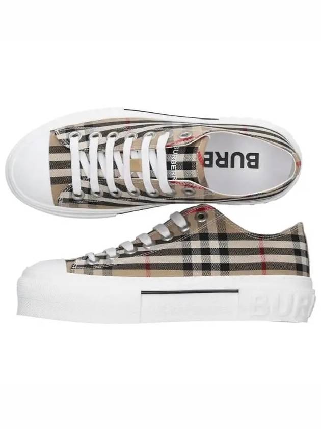 Vintage Check Cotton Sneakers Archive Beige - BURBERRY - BALAAN 7