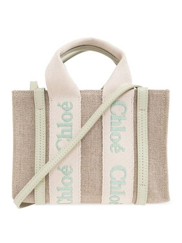 Woody Mini Tote Bag Green Beige - CHLOE - BALAAN 1