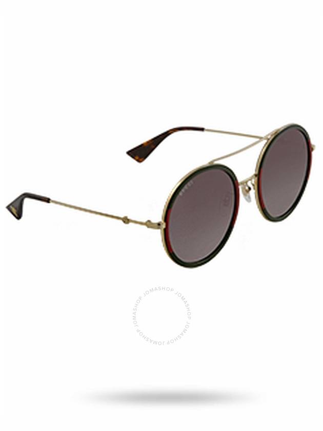 Eyewear Round Frame Gold Sunglasses Green Red - GUCCI - BALAAN 2