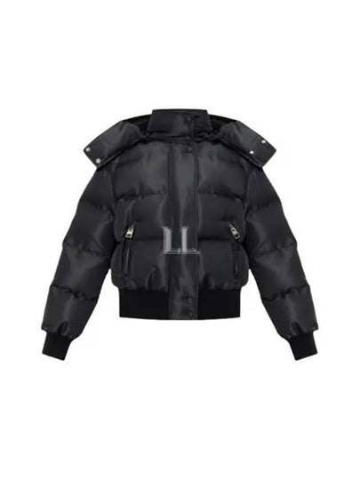 Graffiti High-Neck Short Padding Jacket Black - ALEXANDER MCQUEEN - BALAAN 2