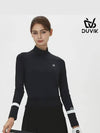 Women s half neck sleeve color combination long sleeved T shirt DE3WTS161WH - DUVIK - BALAAN 4