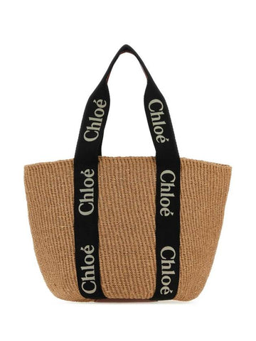 Woody Large Basket Tote Bag Beige - CHLOE - BALAAN 1