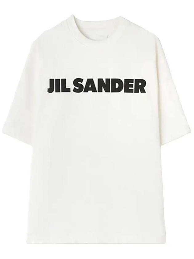 Men's Logo Printing Oversized Short Sleeve T-Shirt White - JIL SANDER - BALAAN 2