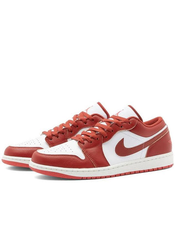 Air 1 Low Top Sneakers White Dune Red - JORDAN - BALAAN 1