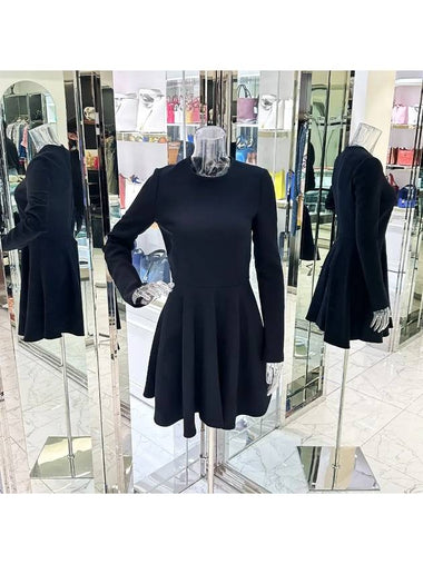 Wool silk dress 38 black 3ET2578 - DIOR - BALAAN 1