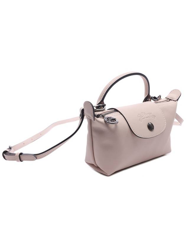 Le Pliage Logo Leather Tote Bag Nude - LONGCHAMP - BALAAN 4