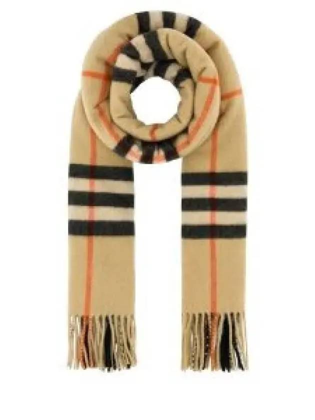 Wide Check Cashmere Scarf Beige - BURBERRY - BALAAN 2