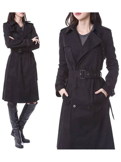 Gabardine Classic Saint Gabardine Trench Coat Black - SAINT LAURENT - BALAAN 2