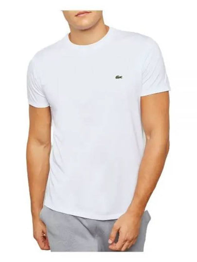 Crew Neck Pima Cotton Jersey Short Sleeve T-Shirt White - LACOSTE - BALAAN 2