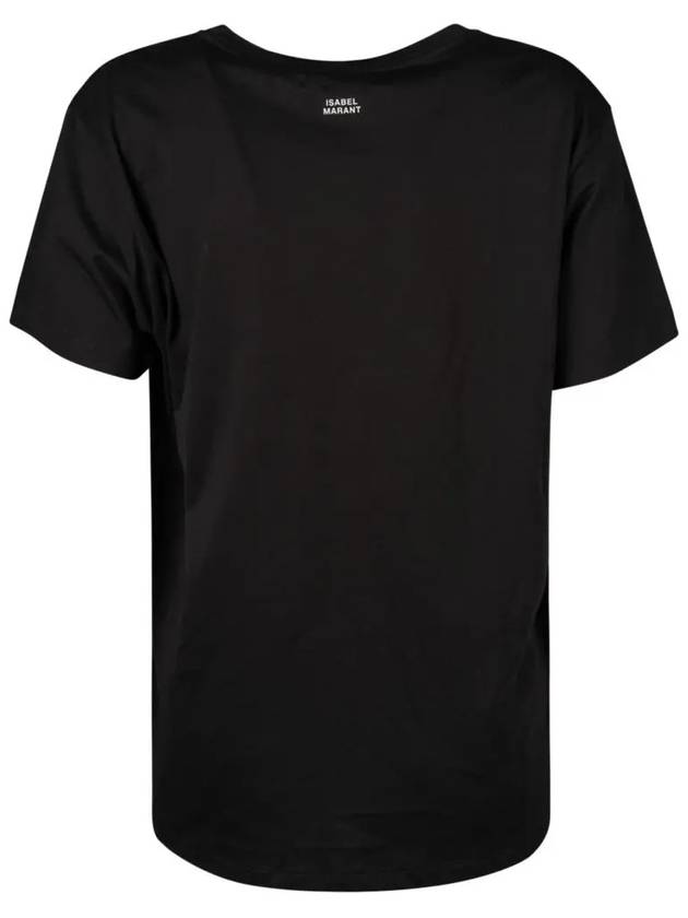 Anax Back Logo Short Sleeve T-Shirt Black - ISABEL MARANT - BALAAN 4